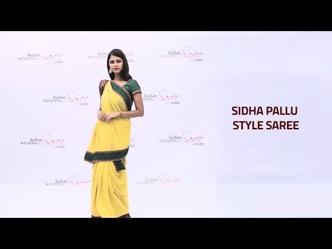 How to Wear Sidha Pallu Style Saree | Seedha Pallu Sari Draping Tutorial