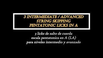 3 STRING SKIPPING PENTATONIC LICKS + TAB
