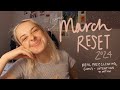 March monthly reset vlog 2024 meal prep cleaning setting goals  intentions in notion