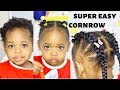 You Cant CornRow on SHORT HAIR? Try this Method ⎮Hairstyles for Kids│Braids for kids