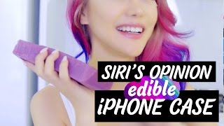 SIRI's Opinion on my DIY Gummy Edible iPhone Case!!