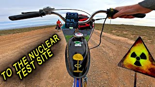 ✅On a BICYCLE with a MOTOR to Nuclear Test Site☢️1000 km through the steppes of Kazakhstan