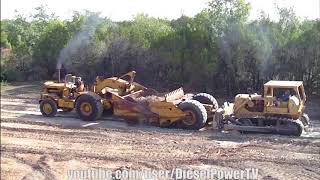 CAT DW20 SCRAPER DIRT WORK!!! PART 2