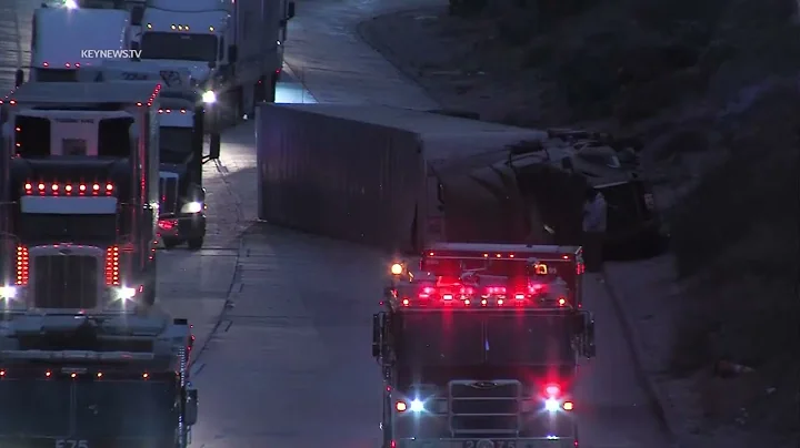 Overturned Big Rig Prompts 5 Freeway SigAlert