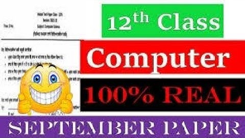 #pseb 12th class computer science paper september 2022 || 12th computer real paper 2022 | 12th paper