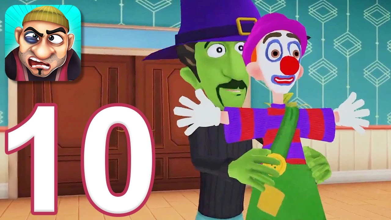 Scary Robber Home Clash — Игровой процесс, часть 10 — 2 новых уровня Хэллоуина (iOS, Android)