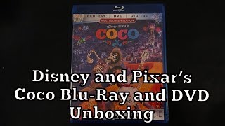 Disney and Pixar's Coco Blu Ray and DVD Unboxing