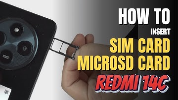 How to Install a SIM Card | MicroSD Card  Redmi 14C