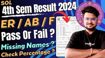 🚨 BIG Problem in DU SOL 4th Sem Results! ER, AB, F, Missing Names? Here’s the Fix!