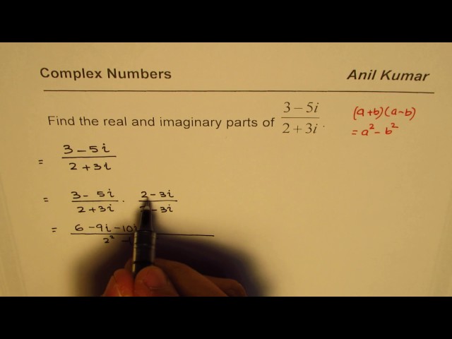 Realize to Find Real and Imaginary parts of Complex Number class=