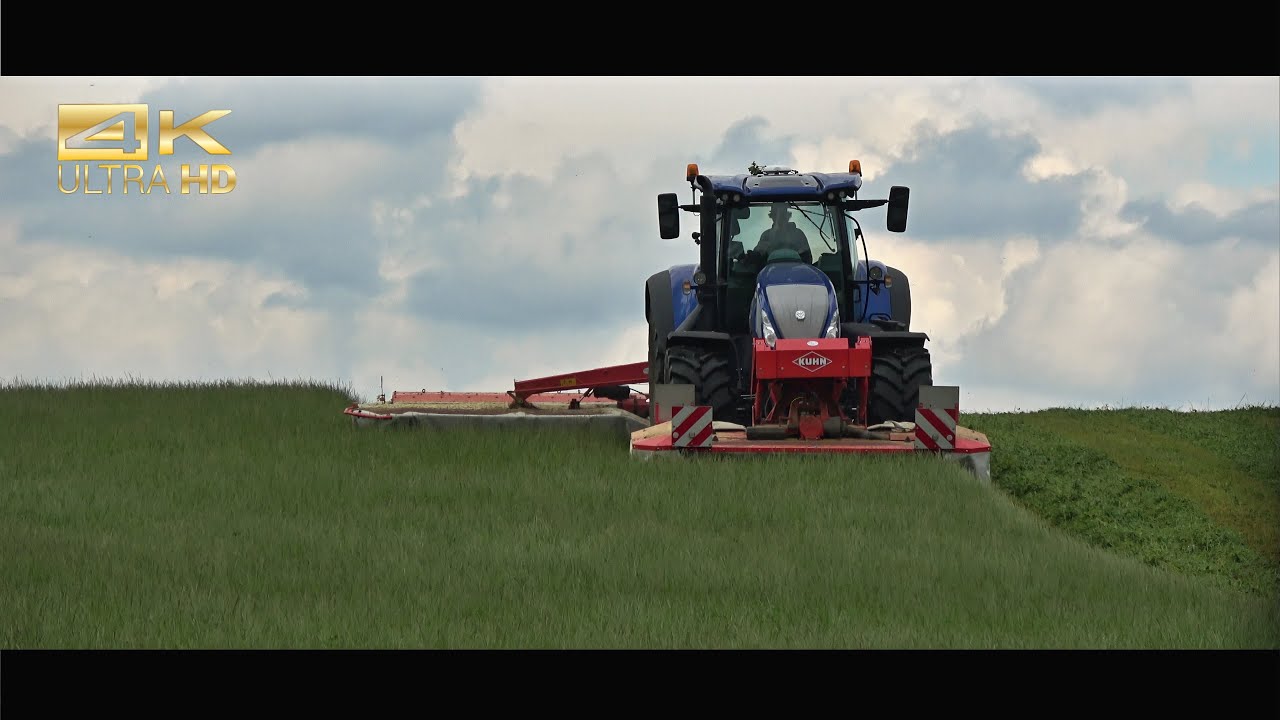 New Holland T7 315 HD Blue Power + Kuhn FC 313 F + John Deere 6830, Kuhn VB2160, John Deere 6320