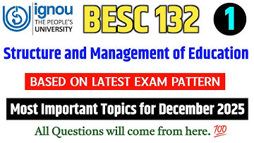 BESC 132 Important Questions December 2025 in English | IGNOU BESC 132 Question Paper 2025