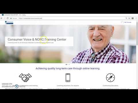 Welcome to the Consumer Voice and NORC Training Center