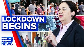 Coronavirus: Greater Brisbane under lockdown after UK strain found | 9 News Australia Coronavirus: Greater Brisbane under lockdown after UK strain found | 9 News Australia