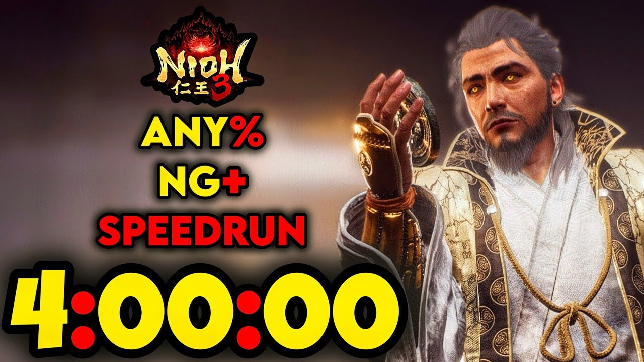 Nioh 3 Any% NG+ GLITCHLESS Speedrun in 4:00:00 (Load Game Time)