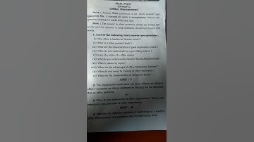 B.com 1 office management model paper 2019