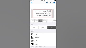 How to change label font alignment using Mailing Label Designer for iPhone