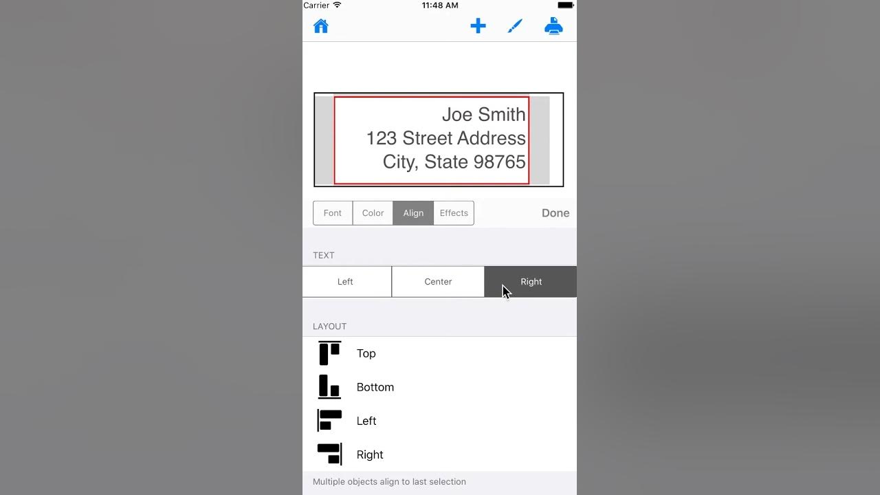 How to change label font alignment using Mailing Label Designer for