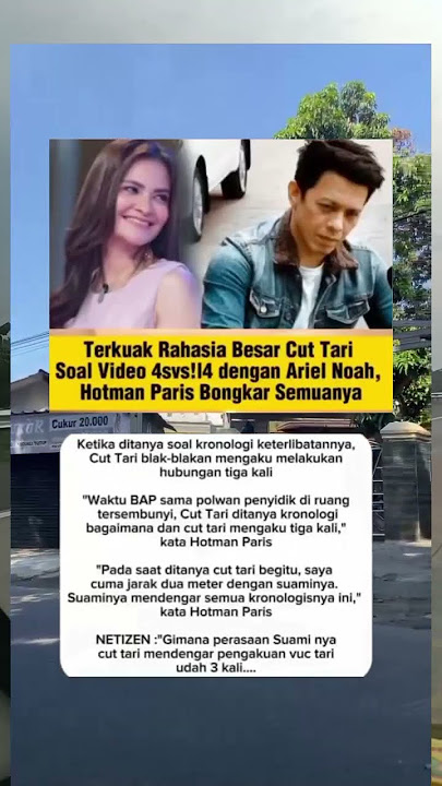 Ternyata Cut tari Sudah 3 kali dengan Ariel