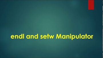 endl and setw manipulator in C++