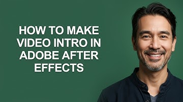 How to Make Video Intro In Adobe After Effects - KevinHowTo