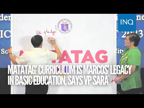 Matatag’ curriculum is Marcos’ legacy in basic education, says VP Sara