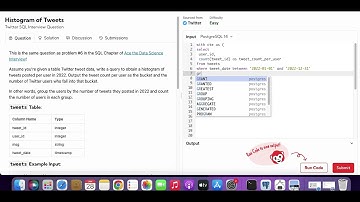 Twitter Sql Question