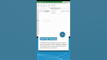 Excel Tip - Excel Quick Access Toolbar