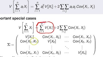 Multivariate distributions:  Variance of a sum of random variables