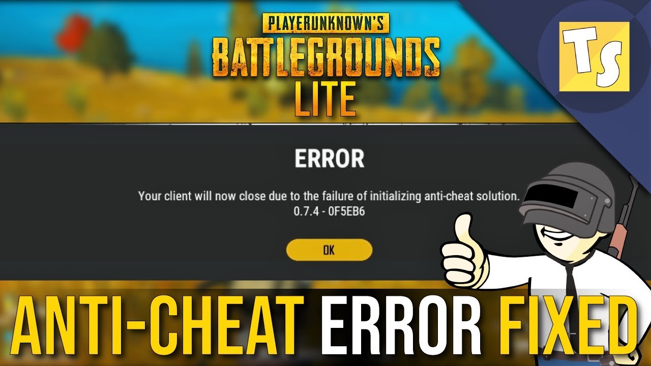 How To Fix Anti Cheat Client Error In Pubg Pc Lite Youtube