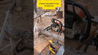 Backsaver Firewood Cutting DIY helper