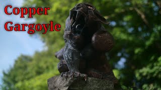 Copper Gargoyle Sculpture Made From Repurposed Pots and Pans