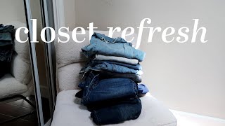 a moderately brutal closet cleanout | my denim & jacket collection