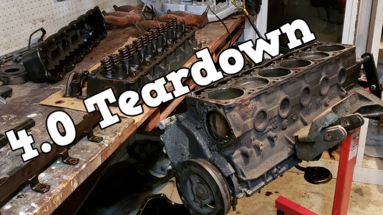 Junkyard Engine TEARDOWN Jeep 4.0 YouTube