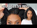 NO GLUE!!!! COMPLETELY GLUELESS WIG INSTALL | BEGINNER FRIENDLY WIG INSTALL