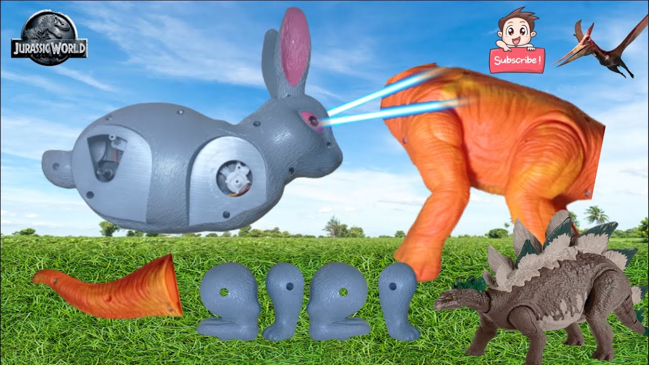 Hunting Found Assemble Dinosaurs Brachiosaurus Big Rabbit - YouTube