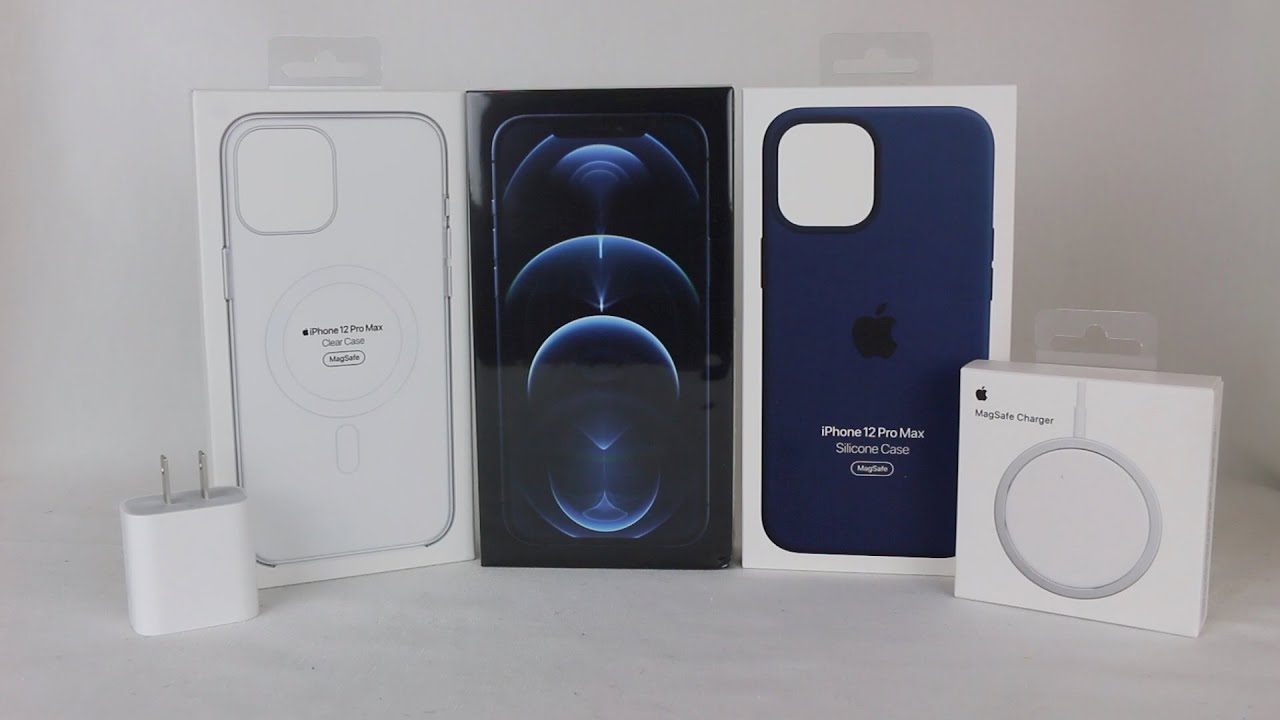 Iphone 12 Pro Max Pacific Blue Magsafe Accessories Unboxing Youtube