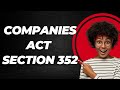 Companies Act 2013 CA Foundation Section 352 EXPLAINED!| #CompaniesActSection #TaxTips #Educational
