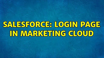 Salesforce: Login Page in Marketing Cloud