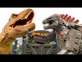 MechaGodzilla vs. Jurassic World T-Rex Fight! Godzilla vs. Kong & Jurassic Park Dinosaur Battles