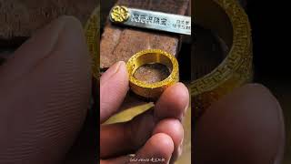 Wow Thats a Unique Design 24k Gold Ring Making Process trending shortvideo shorts short