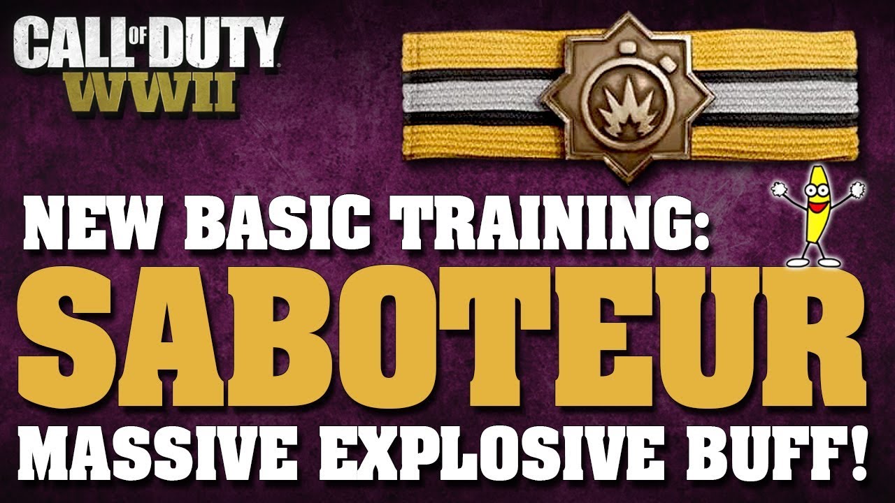 call of duty ww2 nerfs and buffs New Basic Training Skill Saboteur Review - Massive Lethal AND Tactical Item Buff!
