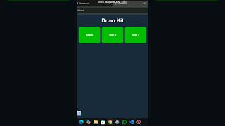drum kit with html css and javascript full code in my youtube #drumkit #drumloops project