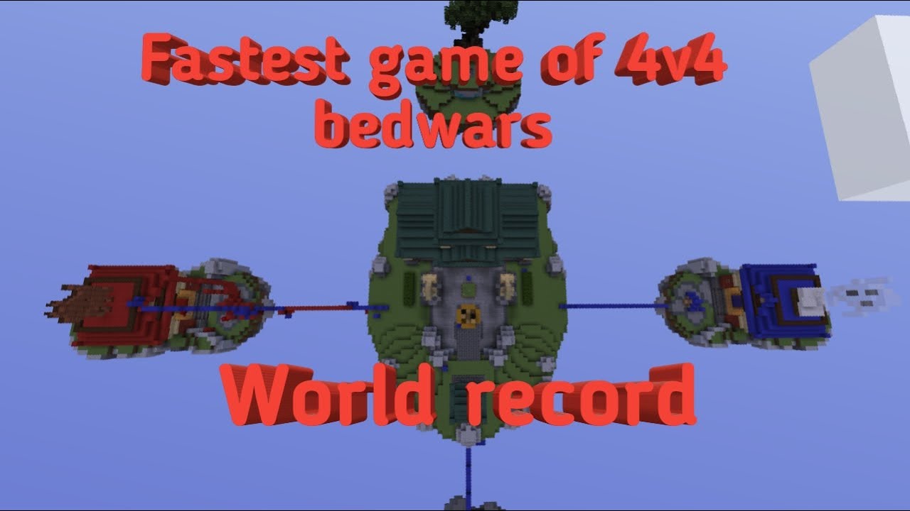 Fastest game of 4v4 Hypixel Bedwars[WORLD RECORD]