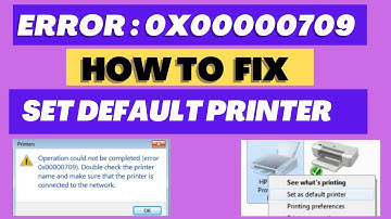 How to fix cannot set default Printer |Fix Error : 0x00000709  | Easy way to fix printer error