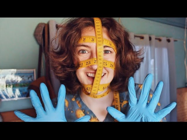 ASMR Measuring Your Face W/ Rubber Gloves 📏✨