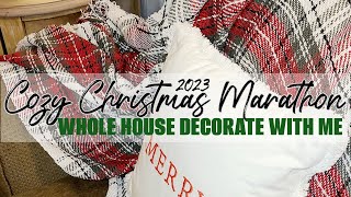 COZY CHRISTMAS DECORATING MARATHON 2023 / WHOLE HOUSE DECORATE WITH ME / ROBIN LANE LOWE