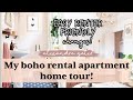 My cozy rental apartment home tour! | Boho eclectic style