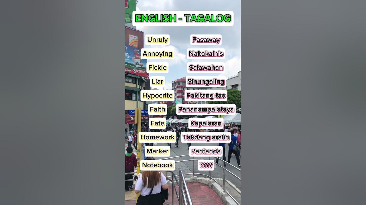 295 English Tagalog Translation reels shorts short video 