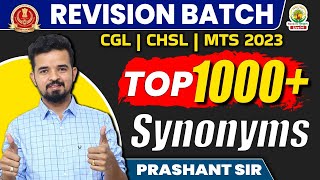 DAY 18 || Top 1000 Synonyms for SSC CGL,CHSL,CPO,MTS|| Day 18 Revision Batch #prashant_sir_english